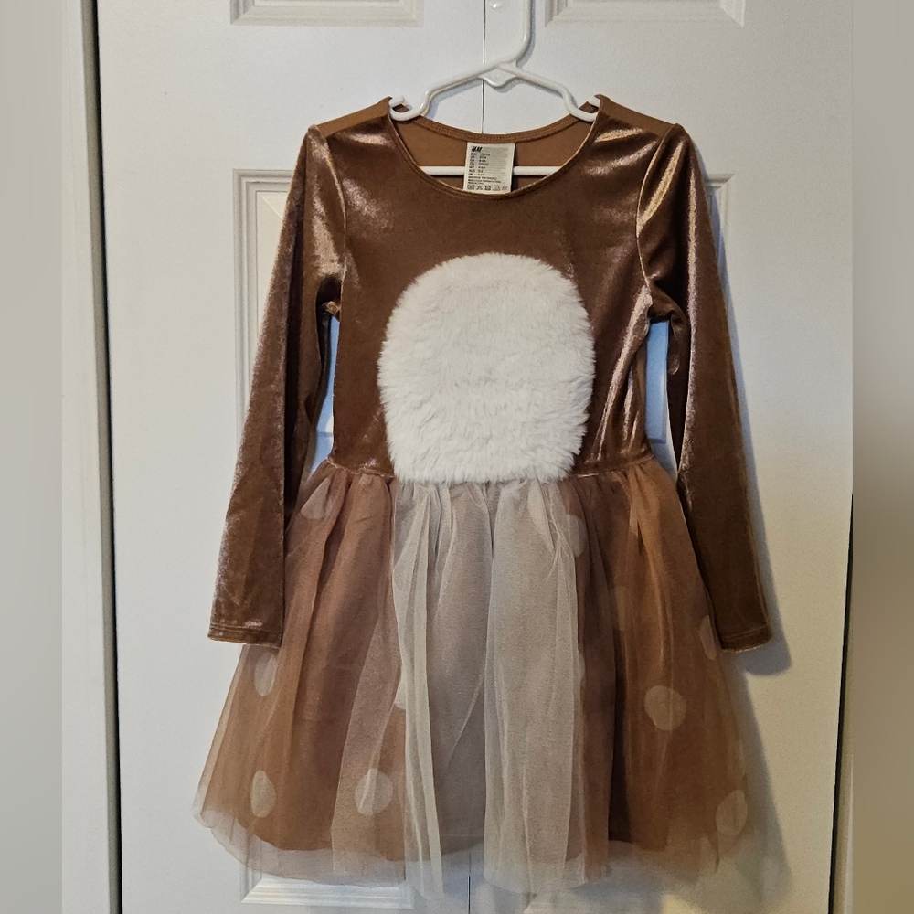 H&M Brown and White Kids Costume Dress